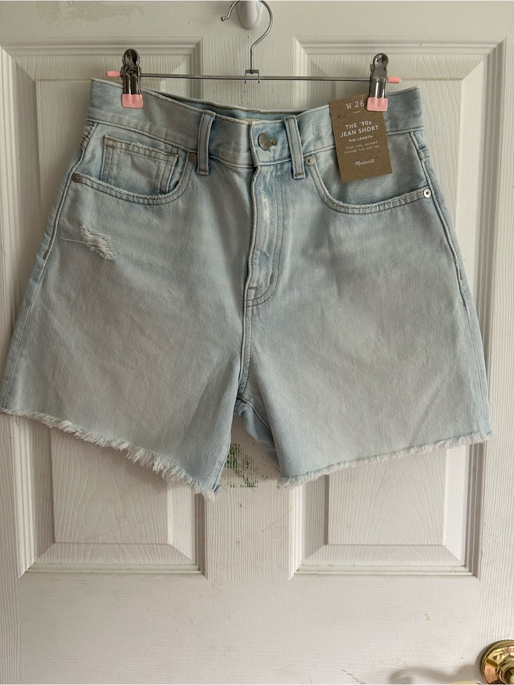 Madewell Light Blue High-Rise Jean Shorts